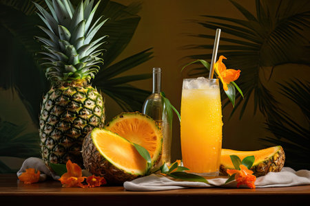 Paradise Pineapple Bliss: Sip into Summerの素材