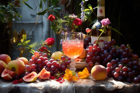 Pristine Paradise: A Vibrant Symphony of Summer Fruits in a Boozy Blissの素材