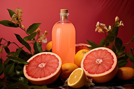 Zesty Citrus Delight: Captivating Grapefruit and Lemon Fusionの素材