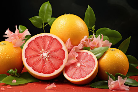 Zesty Citrus Delight: Captivating Grapefruit and Lemon Fusionの素材