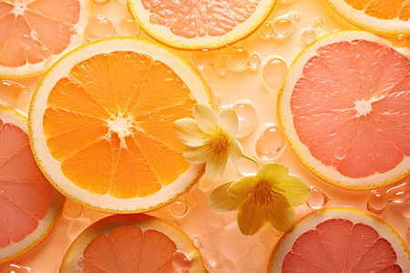 Zesty Citrus Delight: Captivating Grapefruit and Lemon Fusionの素材