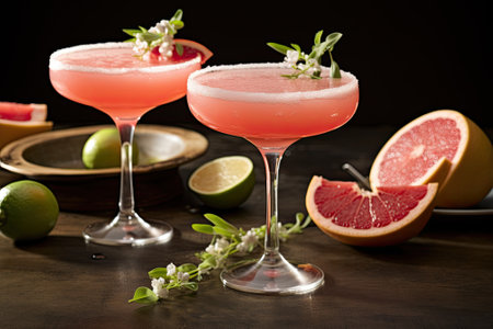 Zesty Delight: Capturing the Essence of a Grapefruit Margaritaの素材
