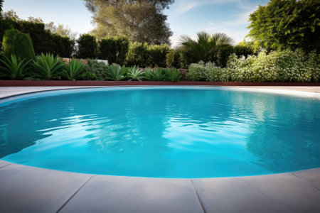 A pool designed for swimming, with ample space for your text.の素材