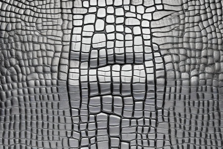 silver crocodile skin flat lay backgroundの素材