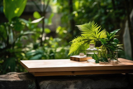 The table is made of wood and is placed on the counter. It is situated on the floor and serves as aの素材