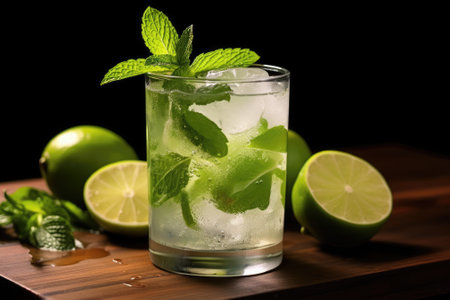 A refreshing summertime cocktail, the Mojito combines ice and mint for a cool and invigorating drinkの素材