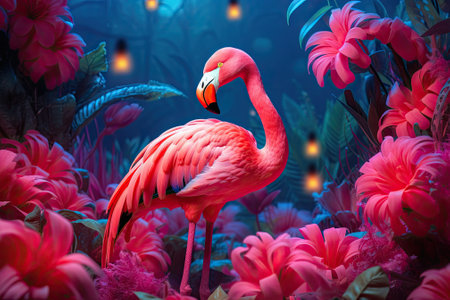 Flamingo Fiesta: A Vibrant Summer Adventure in Pink Paradiseの素材