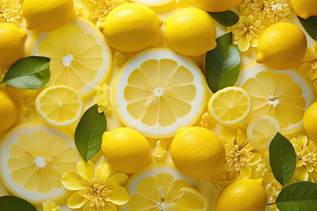 Lemon Sunburst: A Zesty Summer Delightの素材