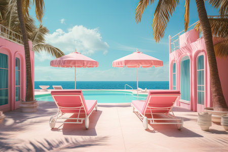 Beach Bliss: A Summer Escape by the Poolの素材