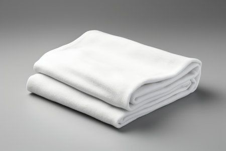 Crisp and Clean: Cotton Towel Mock Up - Perfect Fabric Wiper in Vibrant Whiteの素材