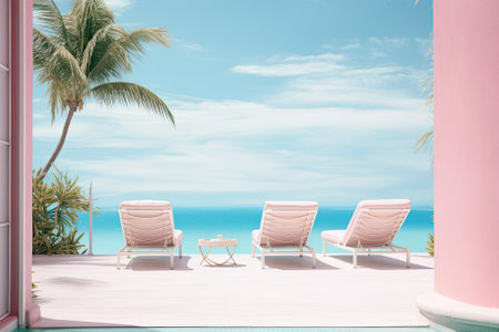 Beach Bliss: A Summer Escape by the Poolの素材