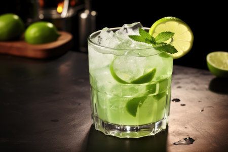 Caipirinha, the official drink of Brazil, is crafted using Cachaca, a type of strong alcohol derivedの素材