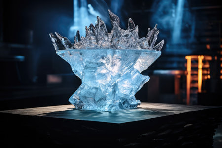 Frozen Elegance: A Spectacular Ice Podium for Captivating Product Presentationsの素材