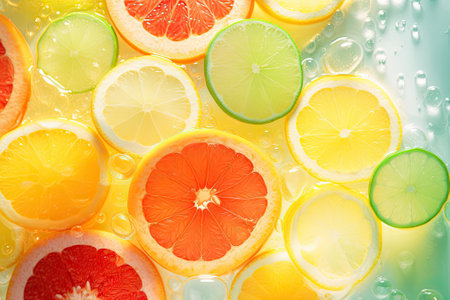 Sliced Citrus Bliss: Refreshing Summer Smoothie Bannerの素材