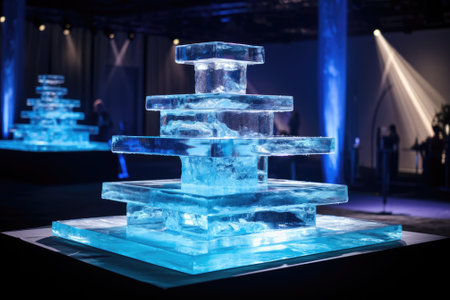 Frozen Elegance: A Spectacular Ice Podium for Captivating Product Presentationsの素材