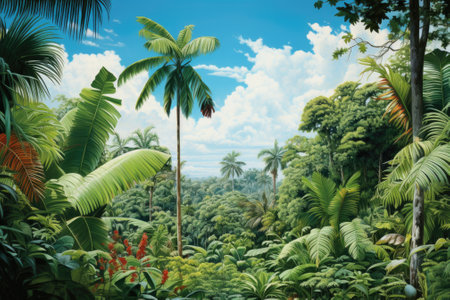 Paradise Palms: Embracing the Tropical Bliss of Summerの素材