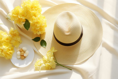 Sun-Kissed Simplicity: A Chic Summer Flat Layの素材