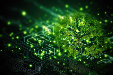Green technology refers to the use of technology that is designed to have a positive impact on the eの素材