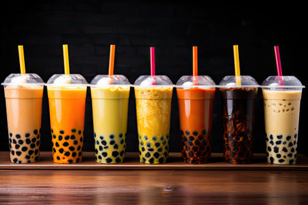 Taiwanese bubble tea and Thai bubble teaの素材