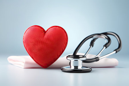 Medical instrument used for listening to internal sounds of the body and a symbol representing the eの素材