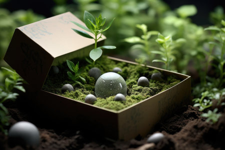 Eco-friendly packaging that can be recycled and reused.の素材