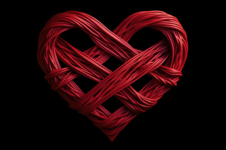 The concept of unity and love partnership can be symbolized by a group of diverse strings connectedの素材