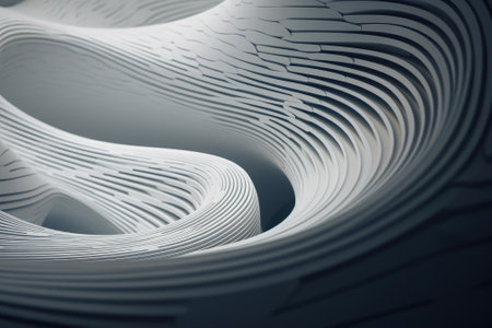 The abstract concept of futuristic architecture is depicted through circular concentric shapes againの素材