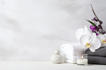 The background of the SPA is white, and the items or objects are arranged flat, with empty space avaの素材