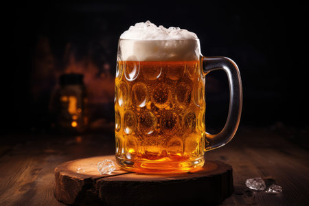 chilled beer in a mugの素材