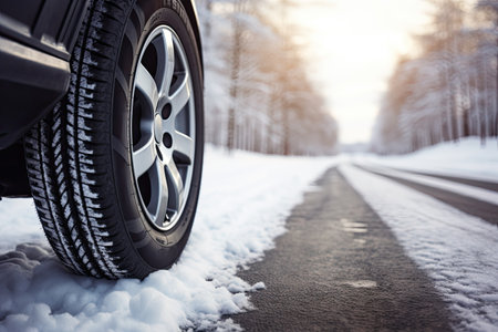 Driving on the road can involve using different types of tires depending on the season, such as wintの素材