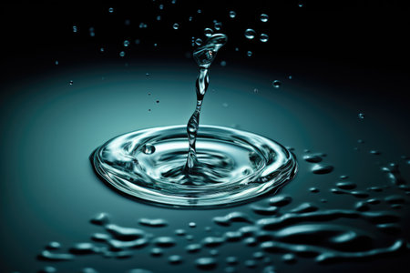 Tap and droplet of waterの素材