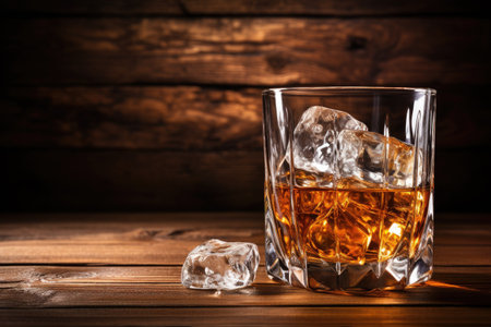 Alcohol on wooden surfaceの素材