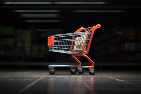 A collection of SIDE VIEW IMAGES of a shopping cartの素材