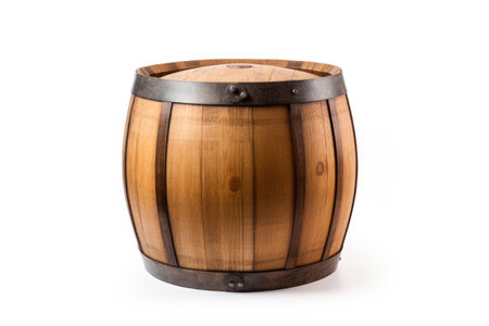 Barrel on white backgroundの素材