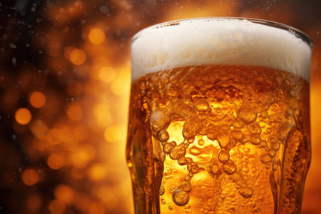 Beer in close upの素材