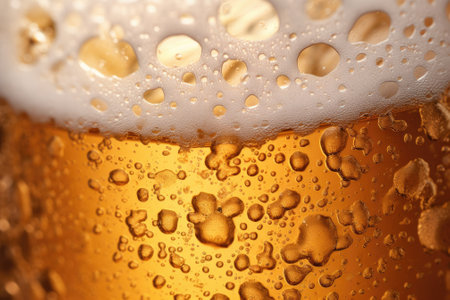 Beer in close upの素材