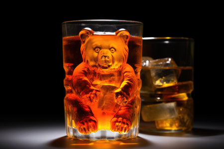 chilled alcohol at bar consumed by bearの素材