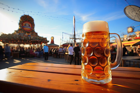Oktoberfest beer in Munich Germanyの素材