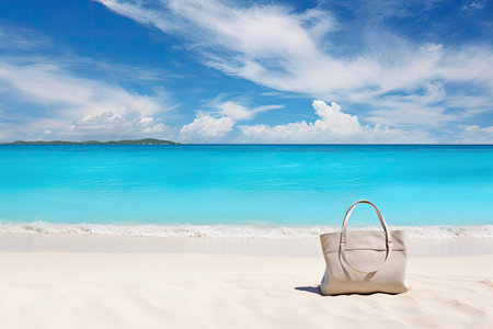 A beautiful scene at Anguilla Island depicts a stunning Caribbean beach with pristine white sand andの素材