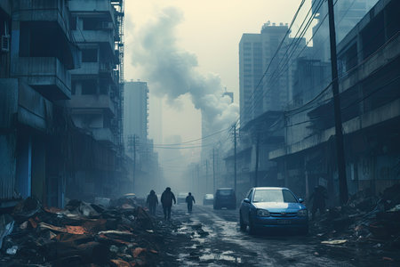 Air pollution in urban areasの素材