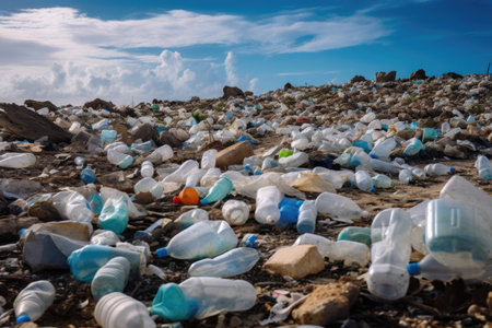 Dumping plastic waste including bottles and other forms of plastic waste takes place at the Thilafusの素材