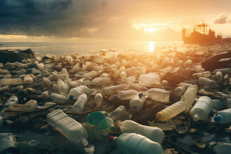 Dumping plastic waste including bottles and other forms of plastic waste takes place at the Thilafusの素材