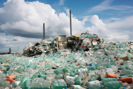 Dumping plastic waste including bottles and other forms of plastic waste takes place at the Thilafusの素材