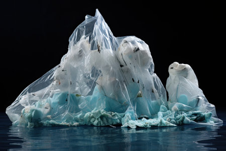 Plastic bags contribute to environmental pollution by creating a massive accumulation of waste resemの素材