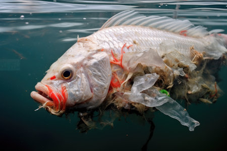The issue of plastic pollution is causing contamination of seafoodの素材