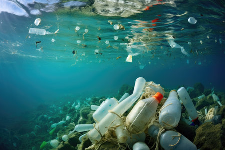 The issue of plastic pollution in the oceanの素材