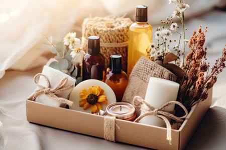 Creating a customized eco friendly gift set with zero waste cosmetics for holidays like Christmas anの素材