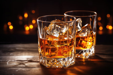 Whiskey for a sociable gathering in a venueの素材