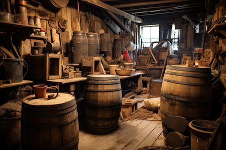 Workshop crafting barrels in ancient cellarの素材