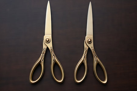 golden vintage scissorsの素材